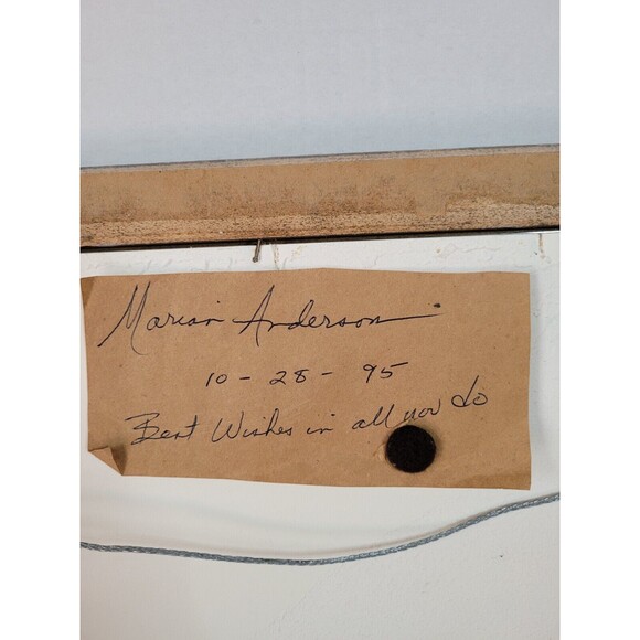 (Framed) Marian Anderson  - Sacajawea - print. HAND WRITTEN NOTE BY MARIAN - Picture 4 of 8